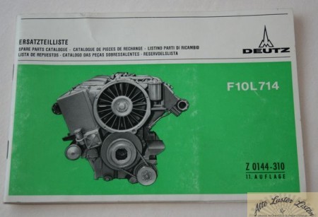 Ersatzteilliste Deutz Motor F 10 L 714