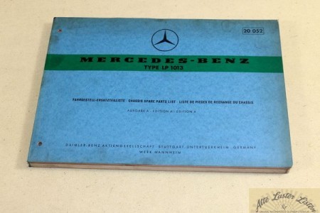 Mercedes LP 1013 , Fahrgestell Ersatzteilliste
