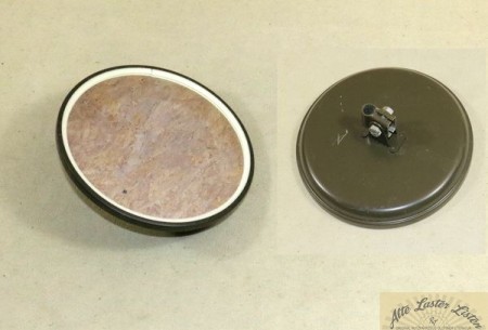 Rückspiegel rund 150 mm, Metallgehäuse oliv