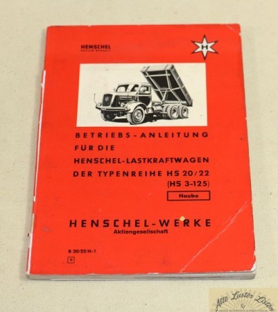 Henschel HS 3-125 HS 20 / 22 Hauber