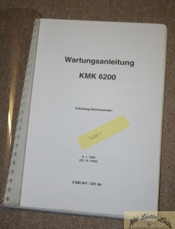 Wartungsanleitung Autokran KRUPP KMK 6200