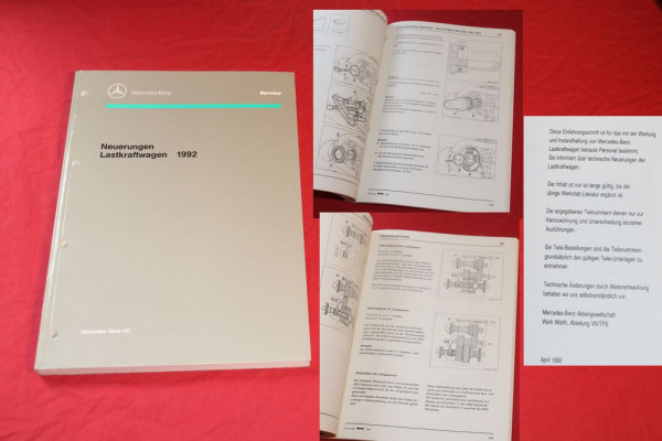 Einführungsschrift 1992 Mercedes Lastwagen Neuerungen