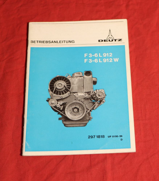 Deutz F 3 - 6 L 912 /W Motor Betriebsanleitung